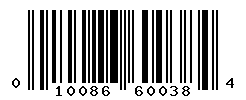 UPC barcode number 010086600384