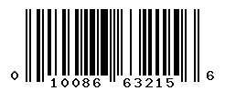 UPC barcode number 010086632156