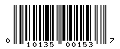 UPC barcode 010135001537