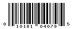 UPC barcode number 010181040795