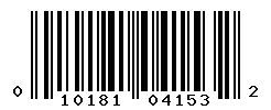 UPC barcode number 010181041532