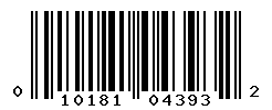 UPC barcode number 010181043932