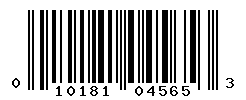 UPC barcode number 010181045653