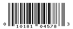 UPC barcode number 010181045783