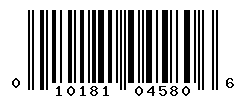 UPC barcode number 010181045806