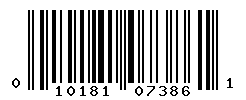 UPC barcode number 010181073861