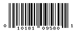 UPC barcode number 010181095801