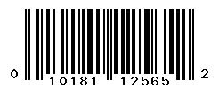 UPC barcode number 010181125652