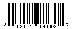 UPC barcode number 010181141805