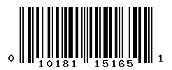 UPC barcode number 010181151651