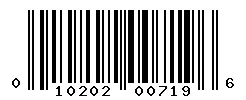 UPC 010202007196 barcode image