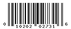UPC 010202027316 barcode image