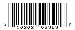 UPC 010202028986 barcode image