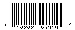 UPC barcode 010202038169
