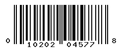 UPC barcode 010202045778