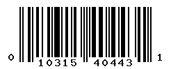 UPC barcode number 010315404431