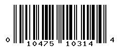 UPC barcode number 010475103144