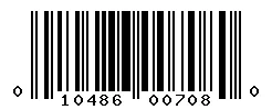 UPC barcode 010486007080
