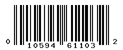 UPC barcode number 010594611032