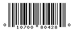 UPC barcode number 010700804280