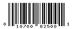 UPC barcode number 010700825001