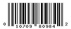 UPC barcode number 010709809842