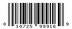 UPC barcode number 010725999169