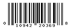 upc 010942203698 barcode image