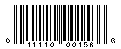 UPC barcode 011110001566