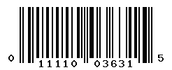 UPC barcode number 011110036315