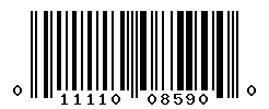 UPC barcode number 011110085900