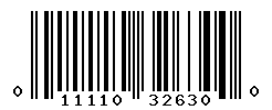 UPC barcode number 011110326300
