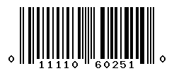 UPC barcode number 011110602510