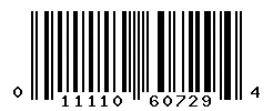 UPC barcode 011110607294