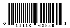 UPC barcode 011110608291