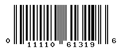 UPC barcode number 011110613196