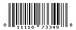 UPC barcode number 011110733498