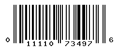 UPC barcode number 011110734976