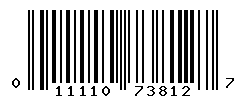 UPC barcode number 011110738127