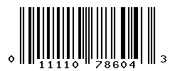 UPC barcode number 011110786043