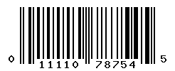 UPC barcode number 011110787545