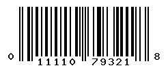 UPC barcode number 011110793218