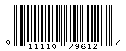UPC barcode number 011110796127