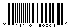 UPC barcode 011110800084
