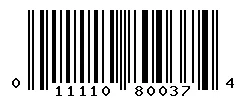 UPC barcode 011110800374