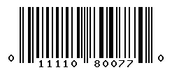 UPC barcode 011110800770