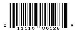 UPC barcode 011110801265