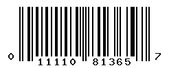 UPC barcode number 011110813657