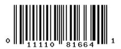 UPC barcode number 011110816641