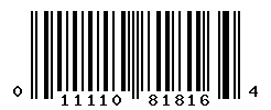 UPC barcode number 011110818164
